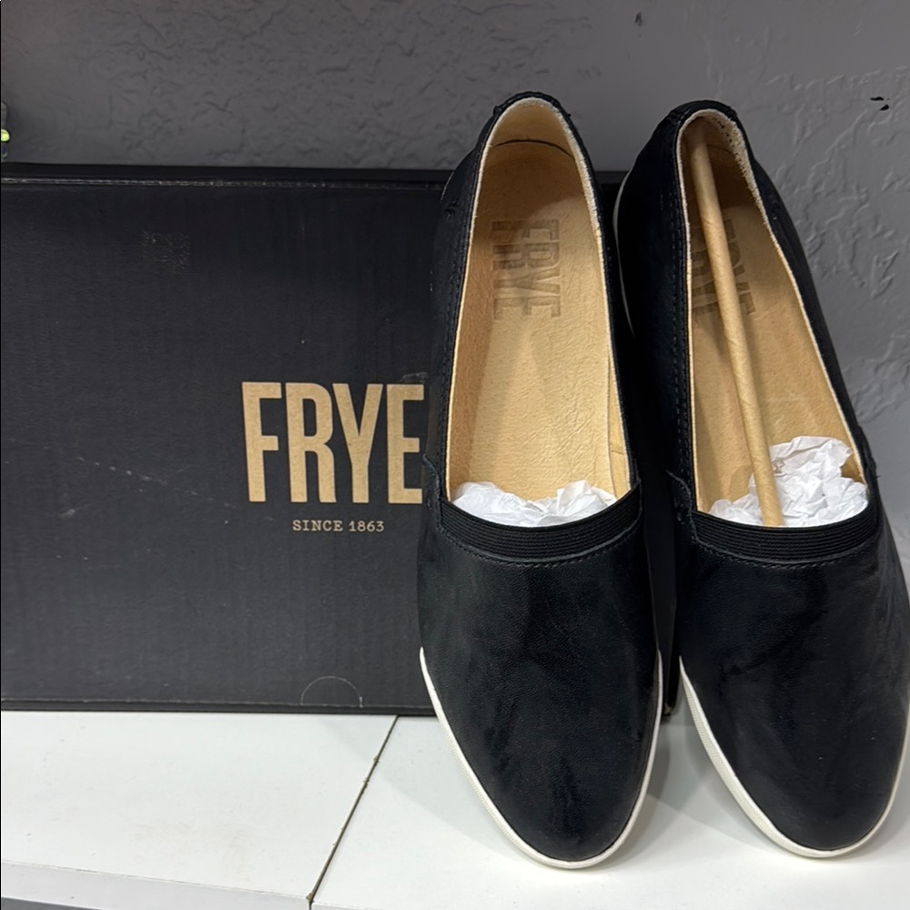Frye Black Casual Slip-Ons